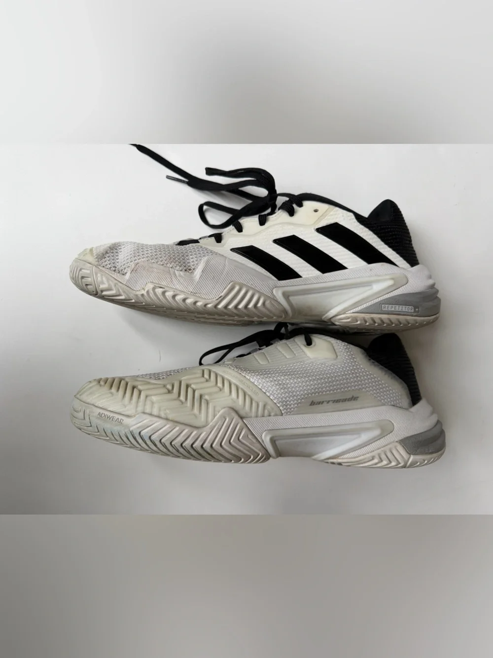 Men's White and Black Adidas Tennis Sneakers